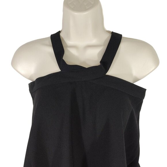 Zara Black Swing Tank Top Women Size M Sleeveless Zip Closure NEW - Picture 2 of 6